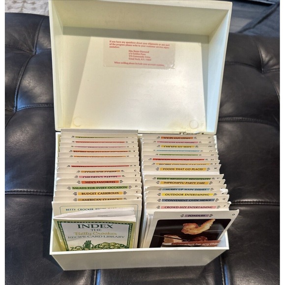 Vintage General Mills Betty Crocker Recipe Card Library 1971 White Box‎ Complete - Picture 1 of 13